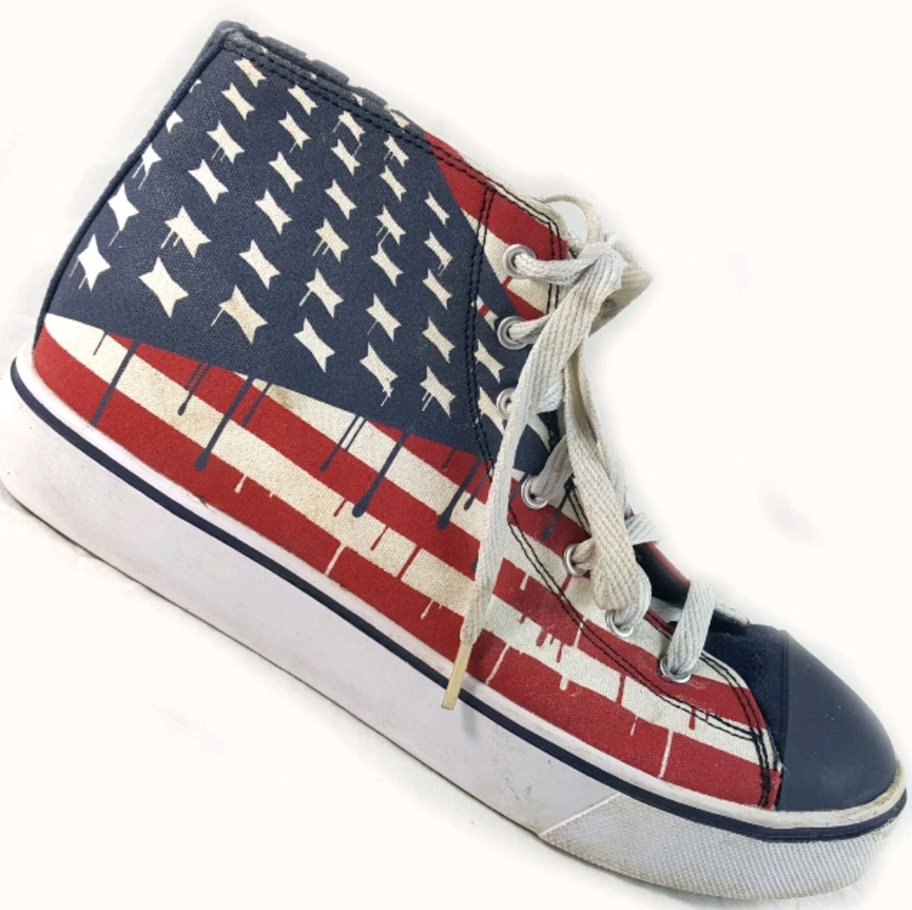 HEELYS Red White Blue American Flag Hustle Sneakers No Wheels  Men's Size 9